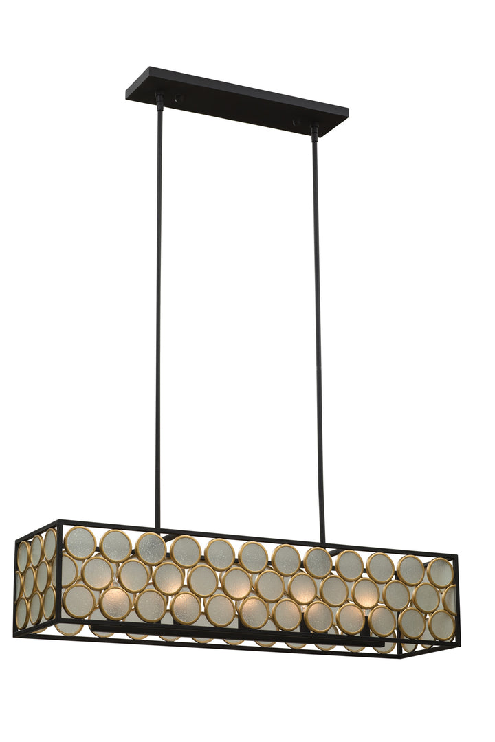 Kalco Corsa 507960BMG Pendant Light - Matte Black w Gold