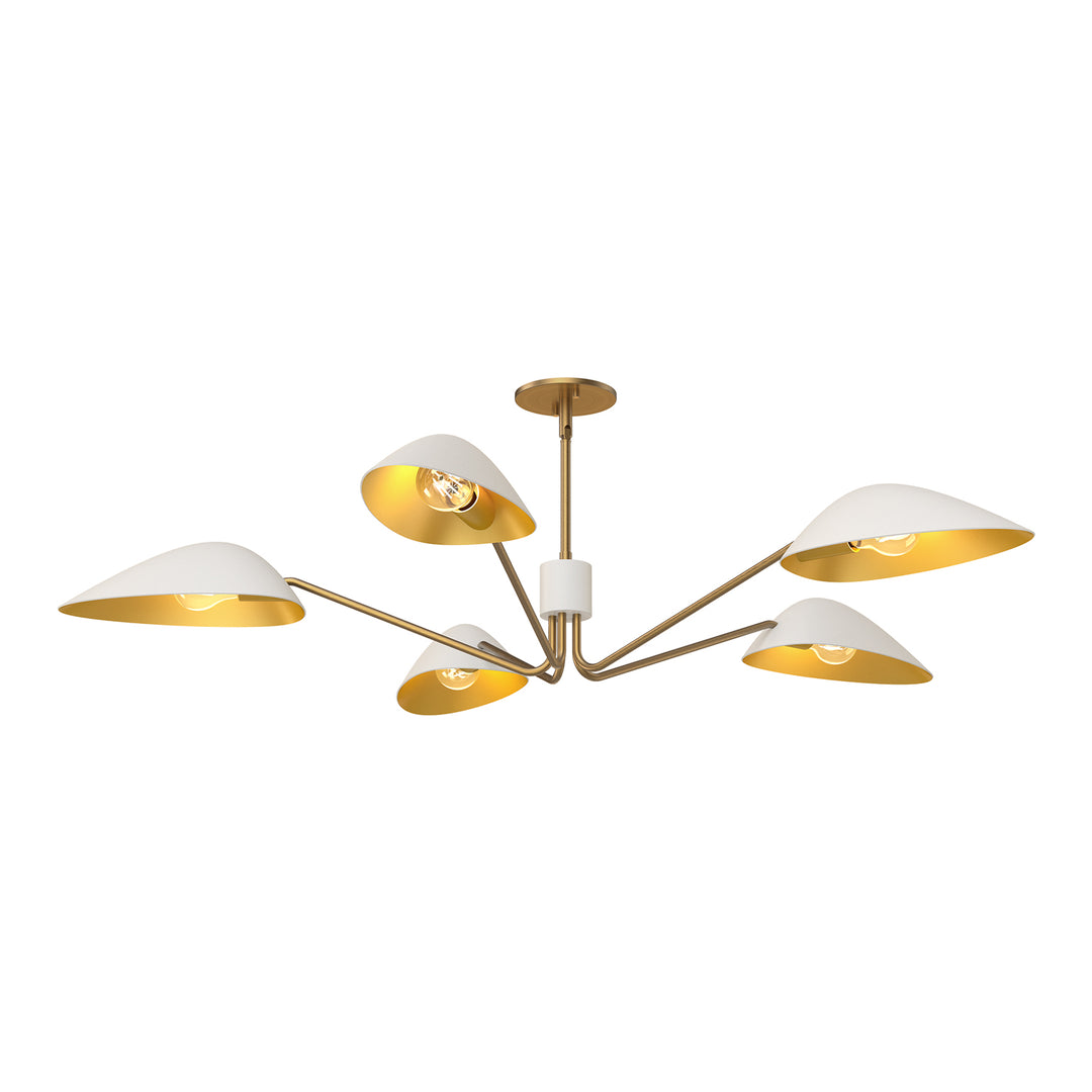 Alora Mood oscar PD550545WHAG Pendant Light - Aged Gold/White