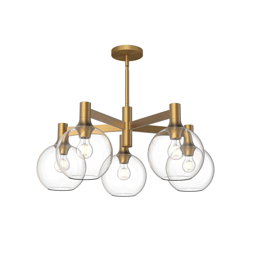 Alora Mood castilla CH506129AGCL Chandelier Light - Aged Gold/Clear Glass