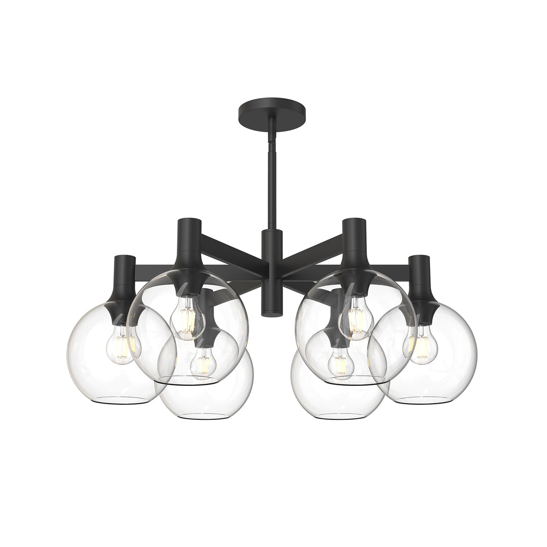 Alora Mood castilla CH506230MBCL Chandelier Light - Clear Glass/Matte Black