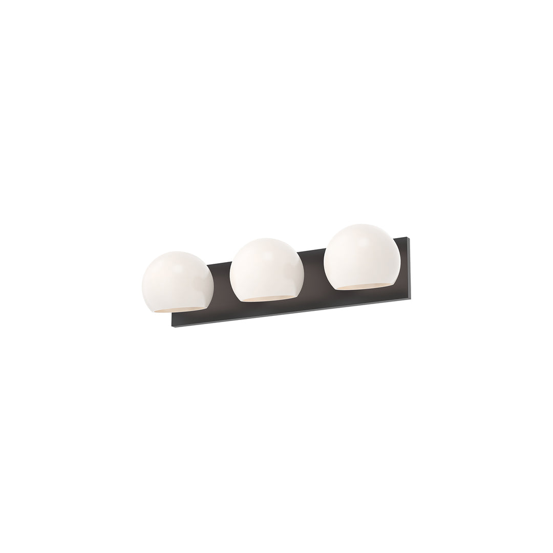 Alora Mood willow VL548322MBOP Bath Vanity Light 11 in. wide - Matte Black/Opal Matte Glass