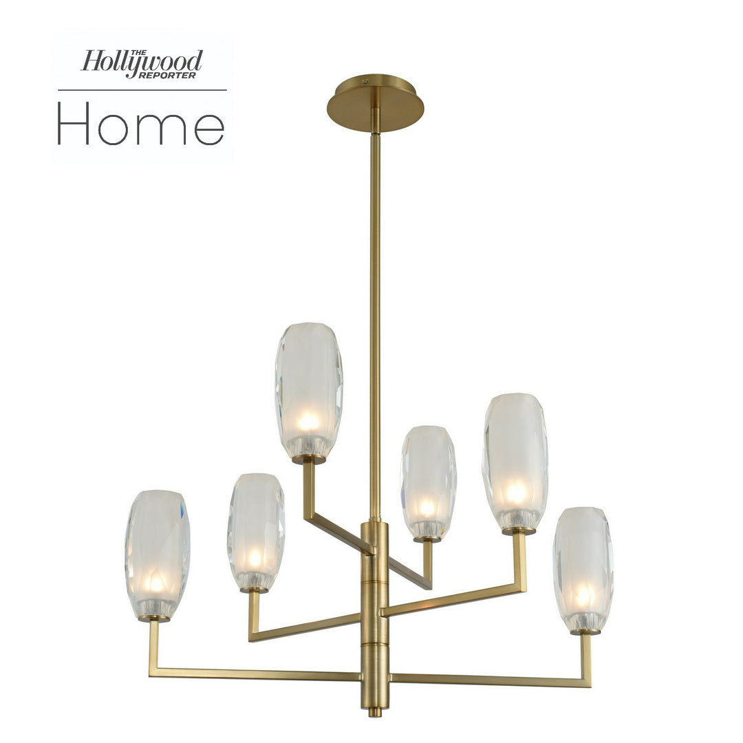 Kalco June 511570WB Chandelier Light - Winter Brass