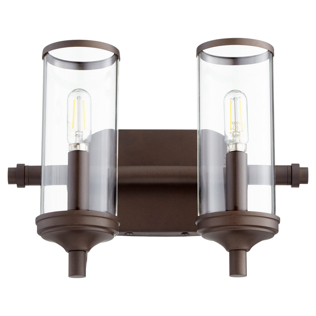 Quorum Collins 5044-2-86 Bath Vanity Light 13 in. wide - Oiled Bronze