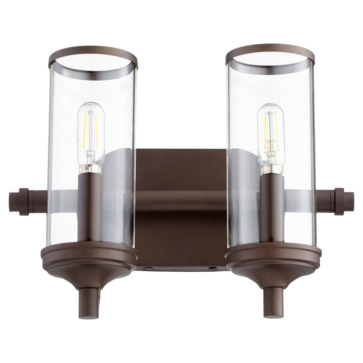 Quorum Collins 5044-2-86 Bath Vanity Light 13 in. wide - Oiled Bronze