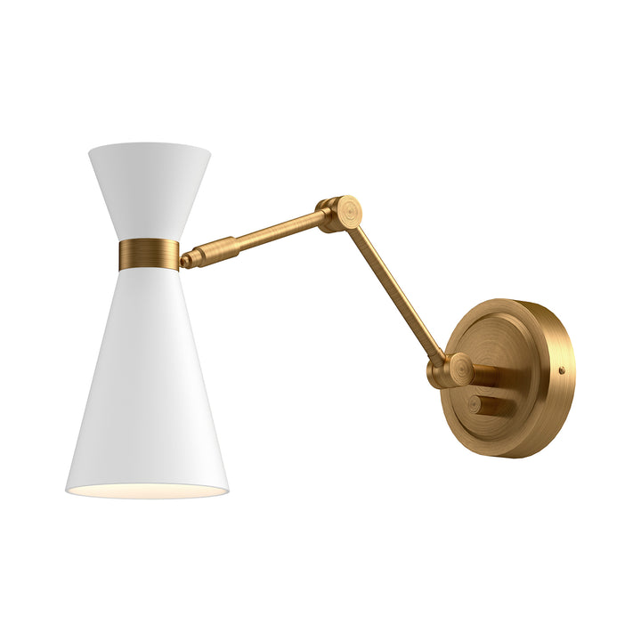 Alora Mood blake WV574524WHAG Wall Light - Aged Gold/White