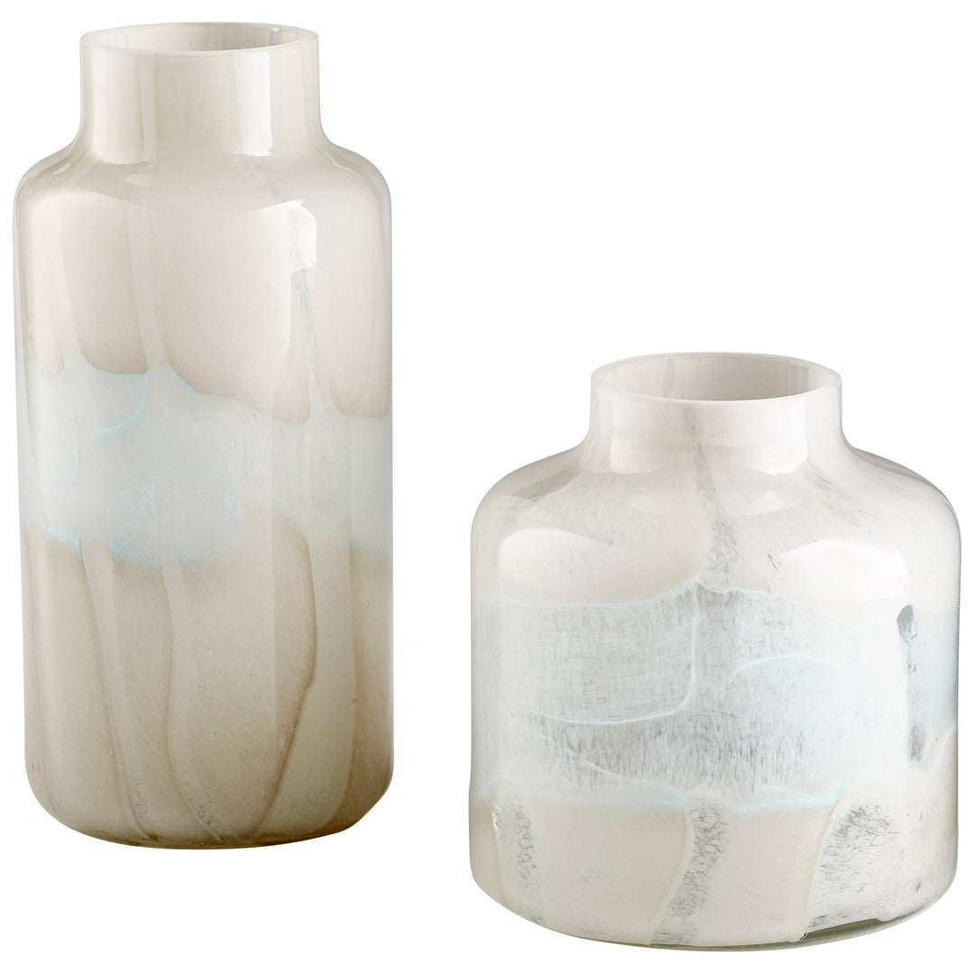 Cyan 11078 Vases & Planters - Tan And Aqua