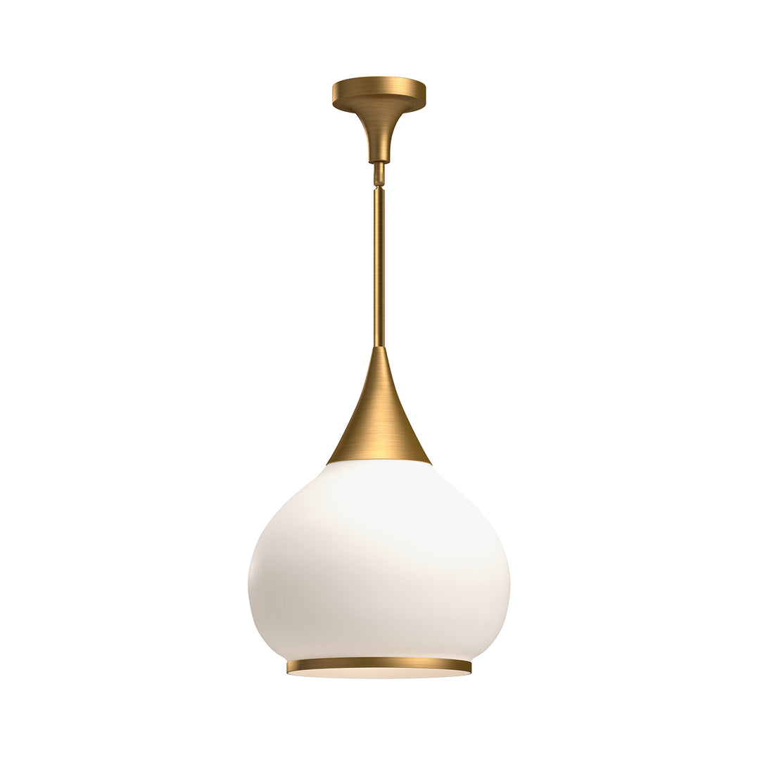 Alora Mood hazel PD524214AGOP Pendant Light - Aged Gold/Opal Matte Glass