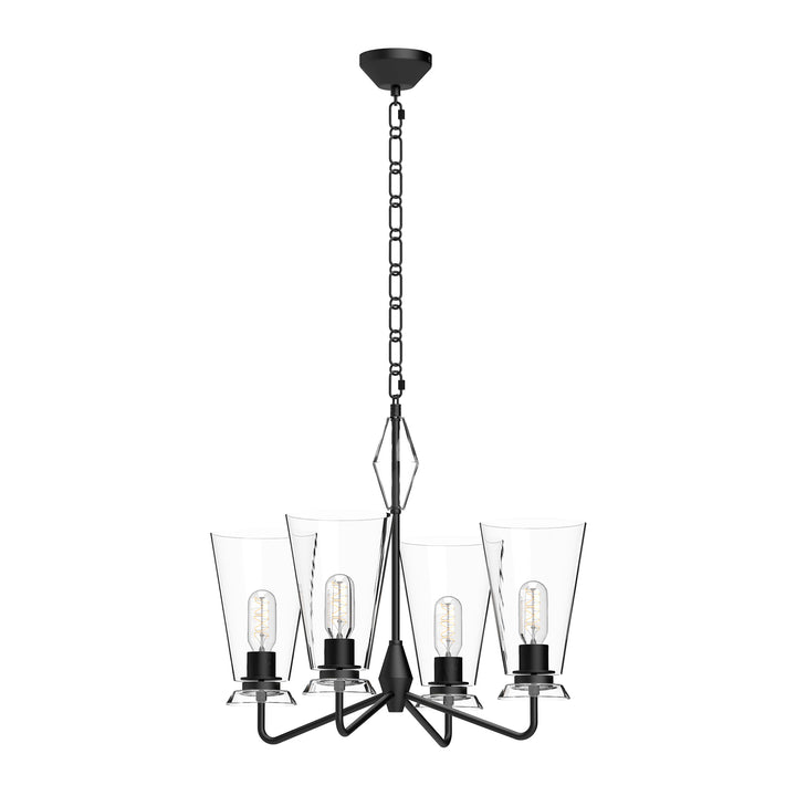 Alora Mood salem CH570423MBCL Chandelier Light - Clear Glass/Matte Black