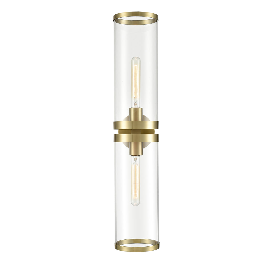 Alora revolve ii WV311602NBCG Wall Light - Clear Glass/Natural Brass