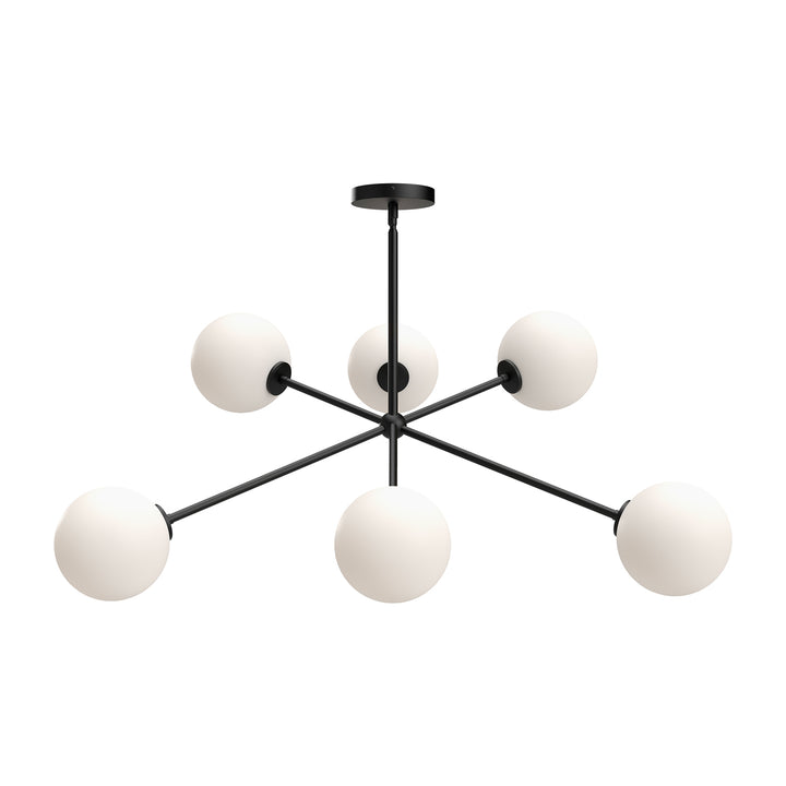 Alora Mood cassia CH549640MBOP Chandelier Light - Matte Black/Opal Matte Glass