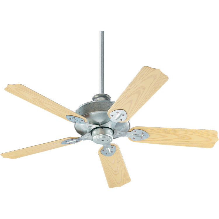 Quorum Hudson 137525-9 Ceiling Fan - Galvanized, Medium Oak