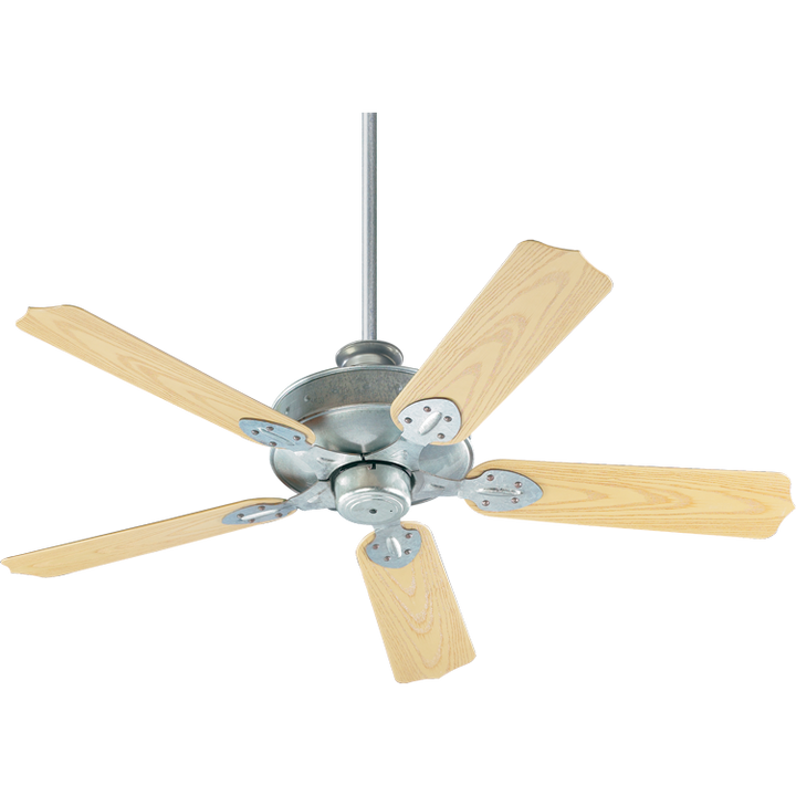 Quorum Hudson 137525-9 Ceiling Fan - Galvanized, Medium Oak