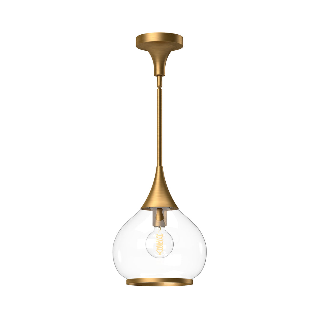 Alora Mood hazel PD524110AGCL Pendant Light - Aged Gold/Clear Glass