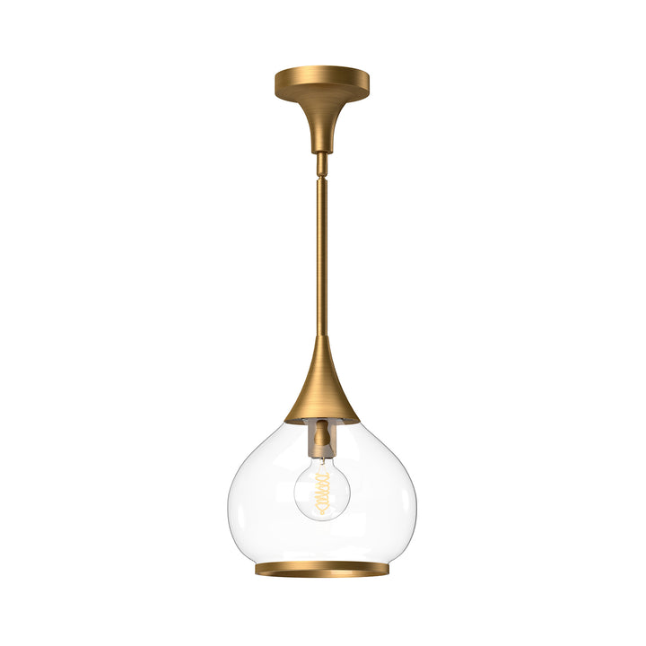 Alora Mood hazel PD524110AGCL Pendant Light - Aged Gold/Clear Glass