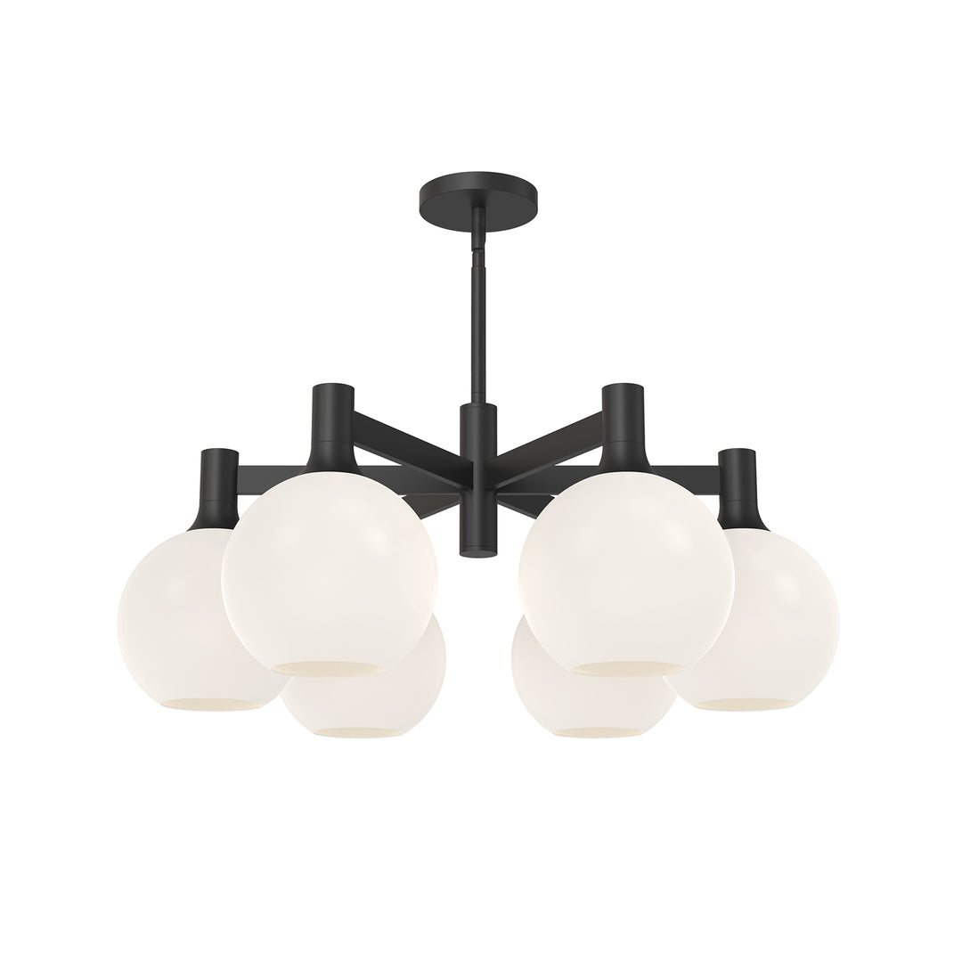 Alora Mood castilla CH506230MBOP Chandelier Light - Matte Black/Opal Matte Glass