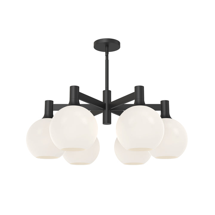 Alora Mood castilla CH506230MBOP Chandelier Light - Matte Black/Opal Matte Glass