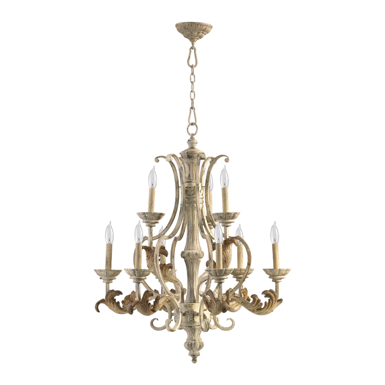Quorum Florence 6037-9-70 Chandelier Light - Persian White