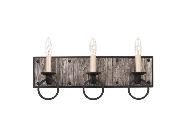 Kalco Laramie 509233BI Bath Vanity Light 19 in. wide - Black Iron