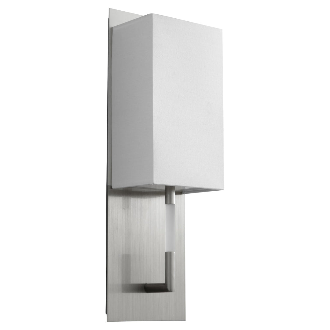 Oxygen Epoch 3-564-124 Wall Sconce Light - Satin Nickel W/ White Linen