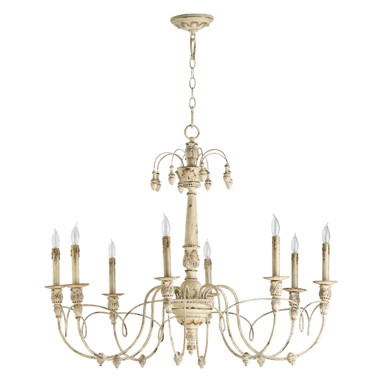 Quorum Salento 6106-8-70 Chandelier Light - Persian White