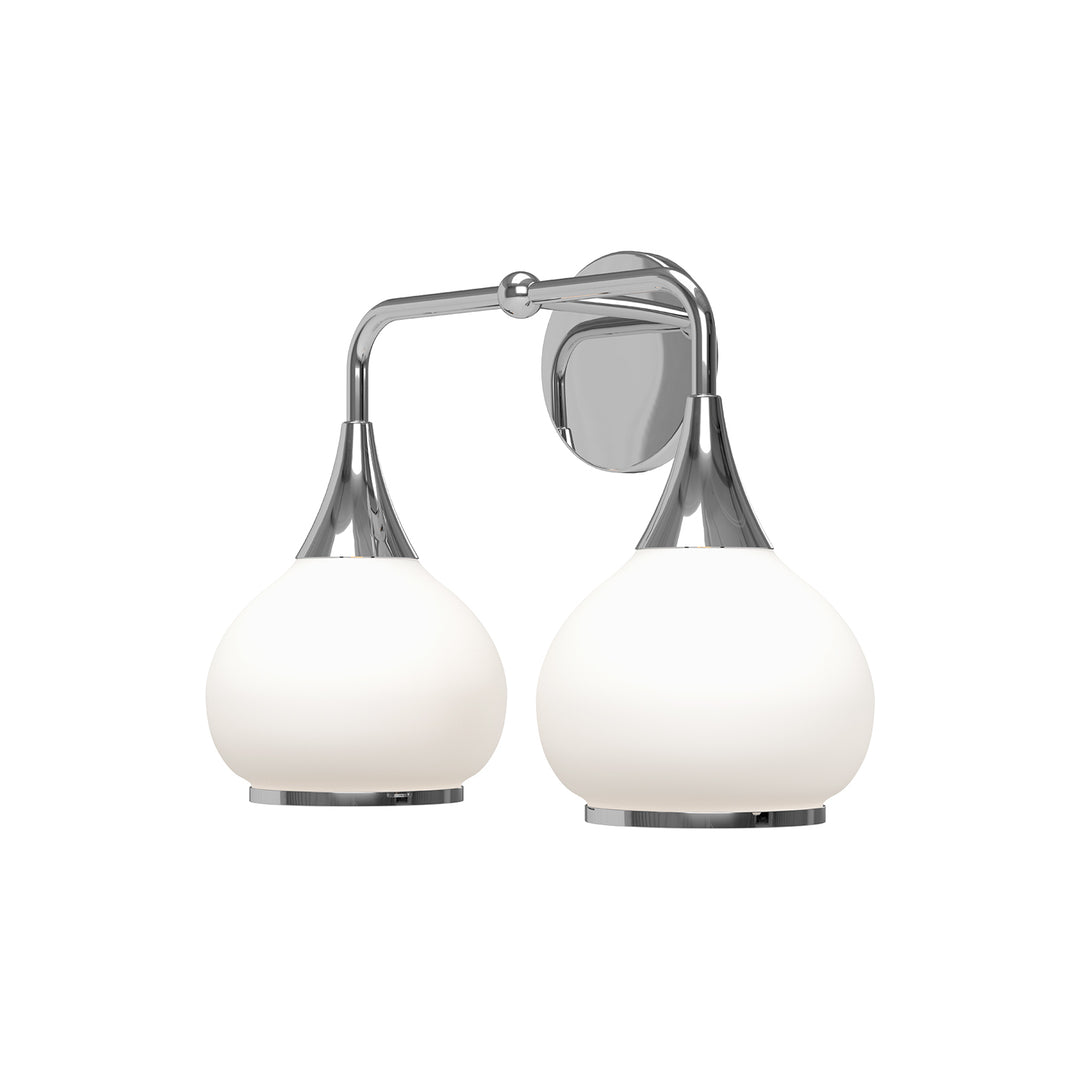 Alora Mood hazel VL524217CHOP Bath Vanity Light 10 in. wide - Chrome/Opal Matte Glass