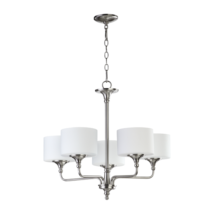 Quorum Rockwood 6090-5-65 Chandelier Light - Satin Nickel