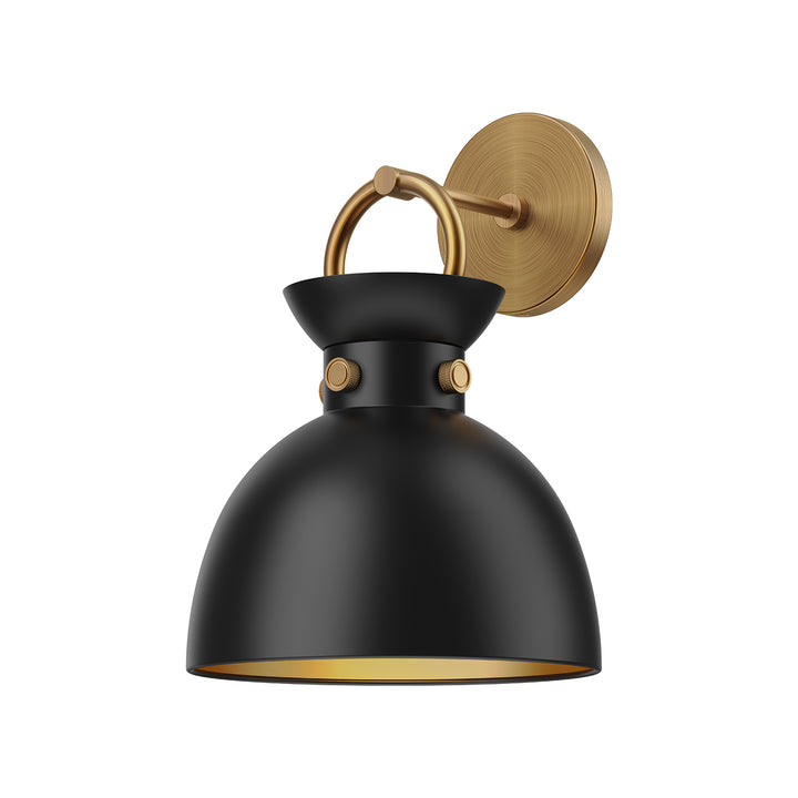 Alora Mood waldo WV411309AGMB Wall Light - Aged Gold/Matte Black