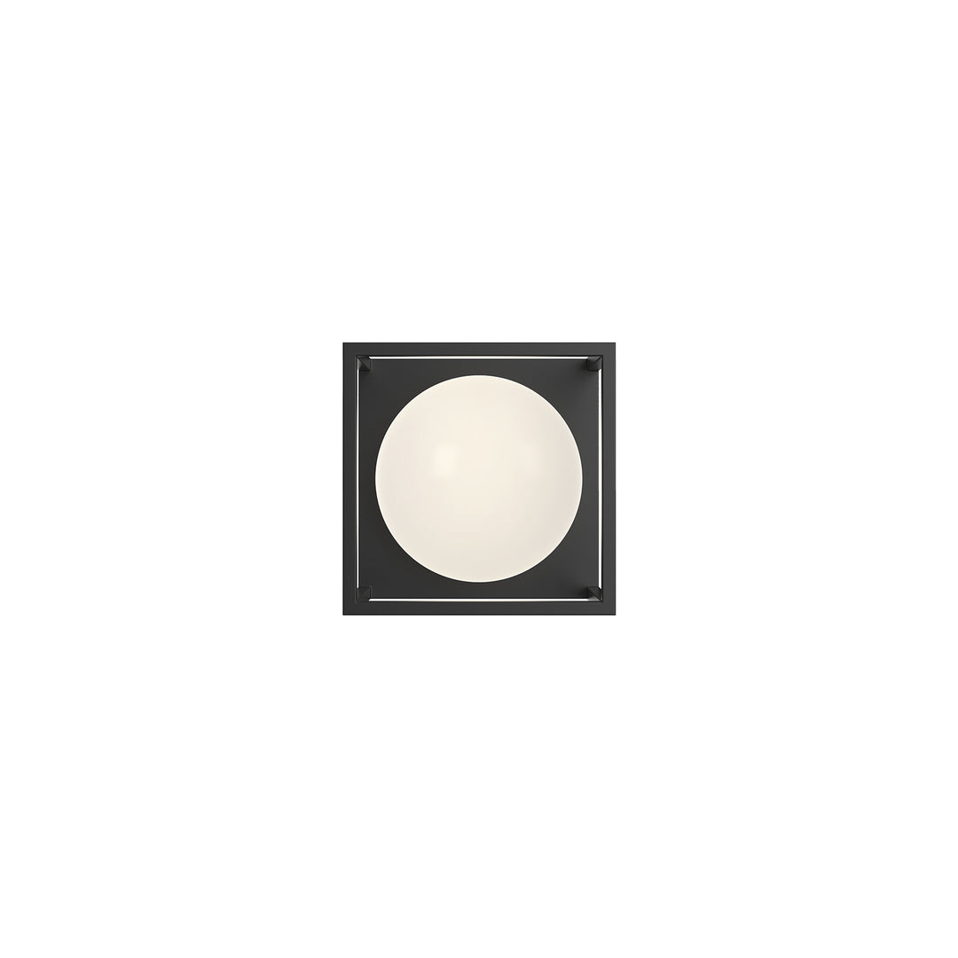 Alora Mood amelia VL519106MBOP Bath Vanity Light 10 in. wide - Matte Black/Opal Matte Glass