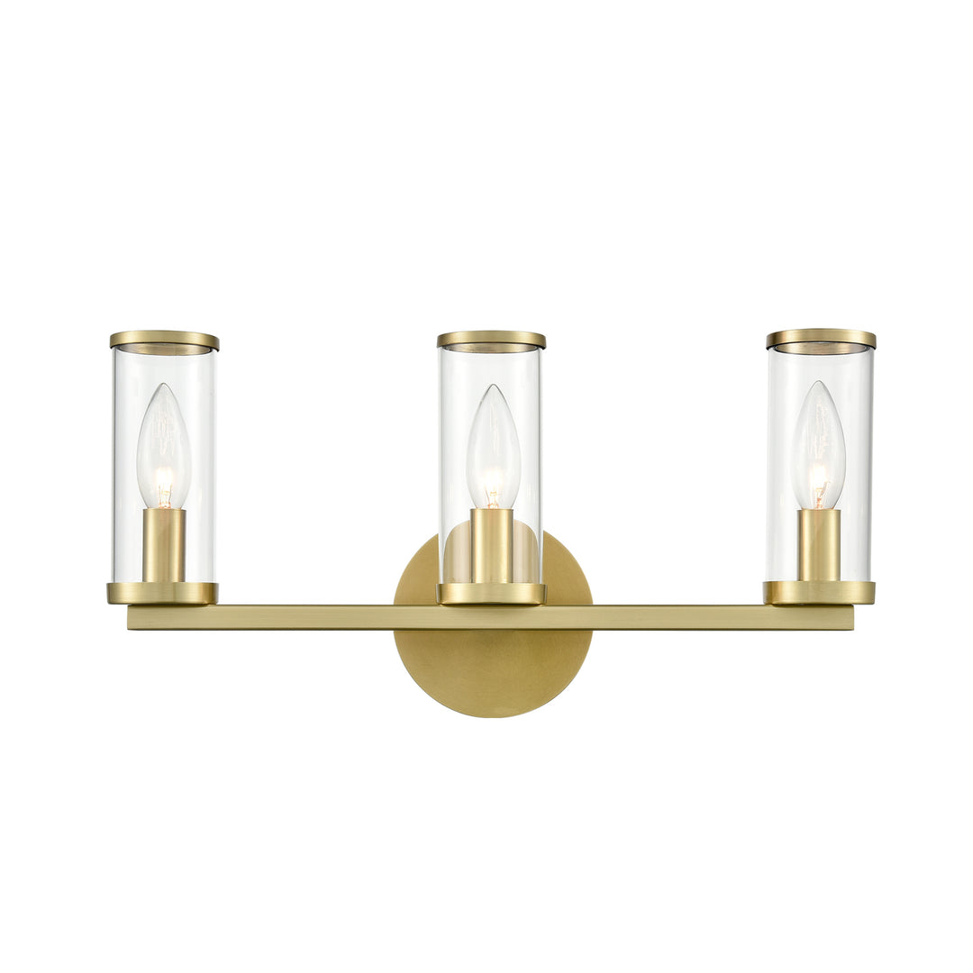 Alora revolve WV309033NBCG Wall Light - Clear Glass/Natural Brass