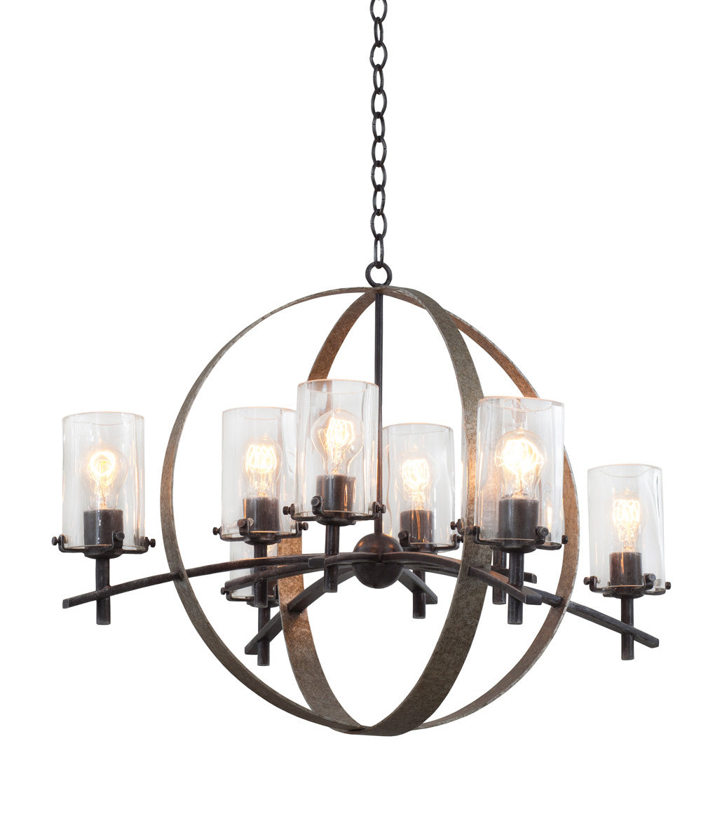 Kalco Irvine 7098VI Chandelier Light - Vintage Iron