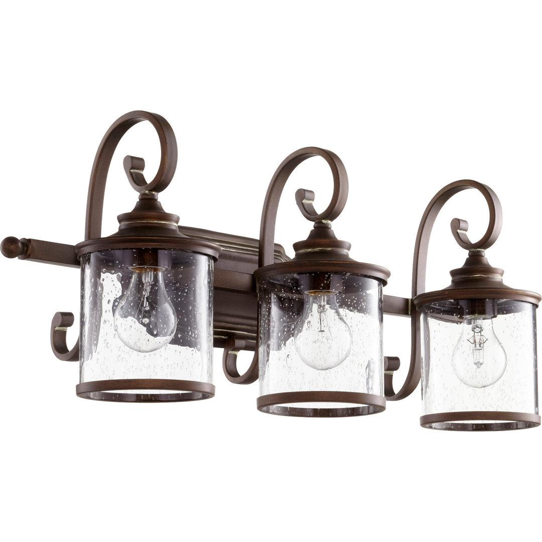 Quorum San Miguel 5073-3-39 Bath Vanity Light 27 in. wide - Vintage Copper