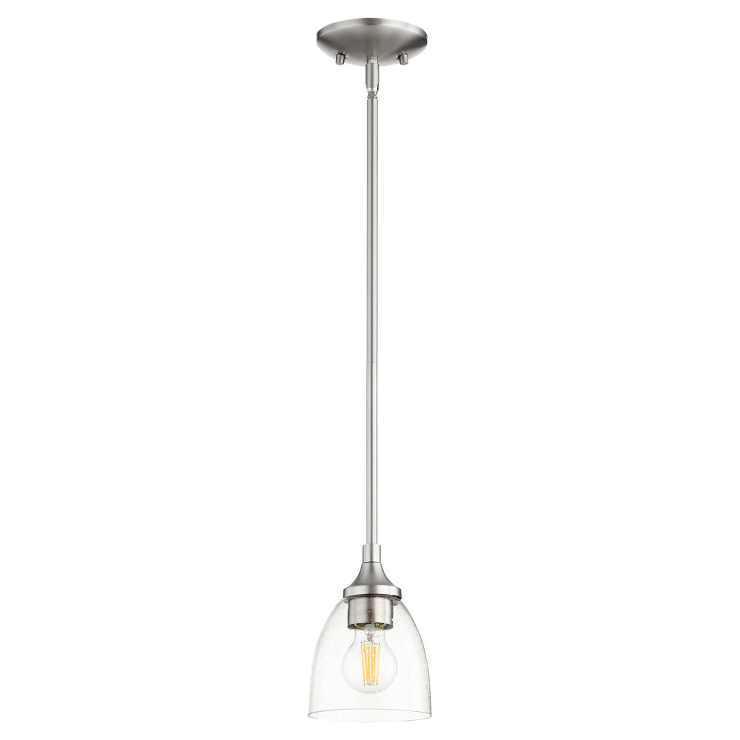 Quorum Enclave 3059-265 Pendant Light - Satin Nickel W/ Clear/Seeded