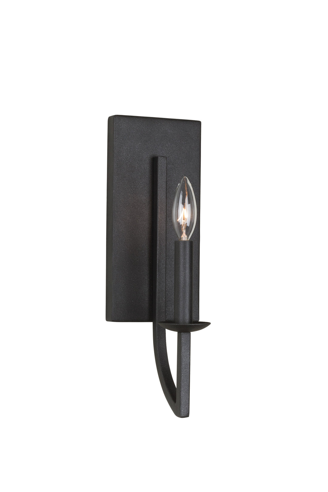 Kalco Newhall 508020BI Wall Sconce Light - Black Iron