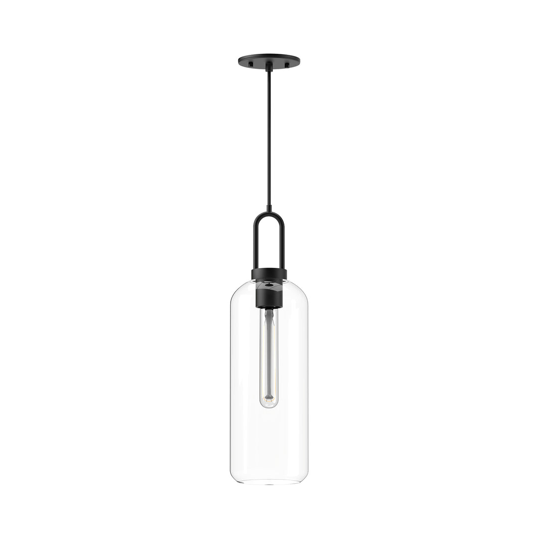 Alora Mood soji PD401606MBCL Pendant Light - Clear Glass/Matte Black