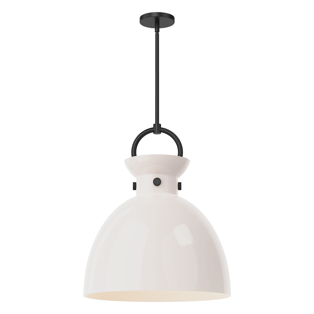 Alora Mood waldo PD411818MBGO Pendant Light - Matte Black/Glossy Opal