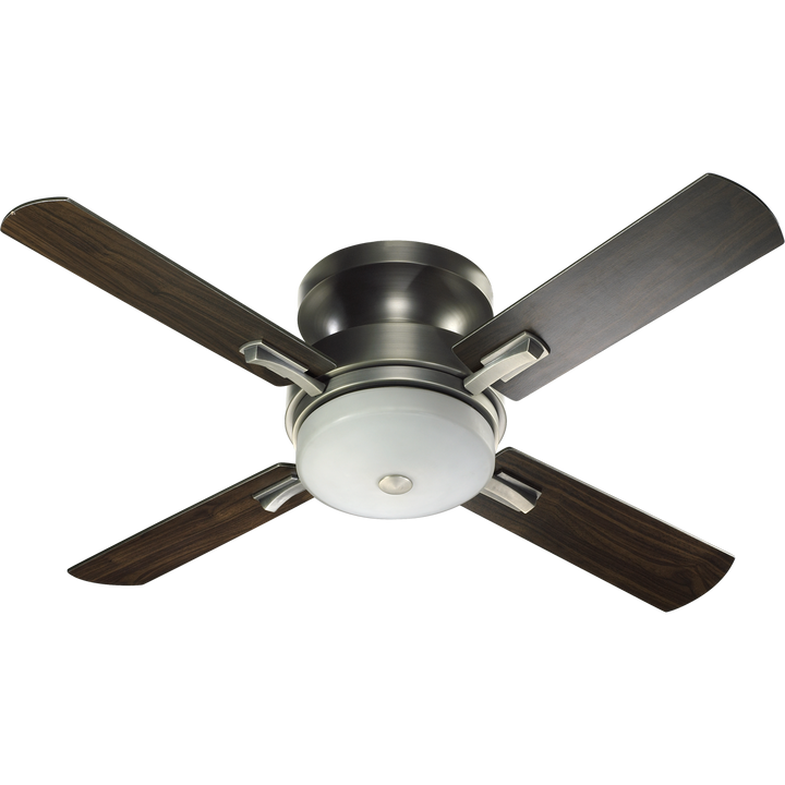 Quorum Davenport 65524-92 Ceiling Fan 52 in. - Antique Silver, Antique Silver/Walnut