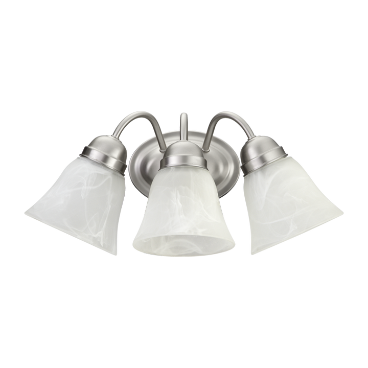 Quorum 5403 Series 5403-3-65 Bath Vanity Light 17 in. wide - Satin Nickel