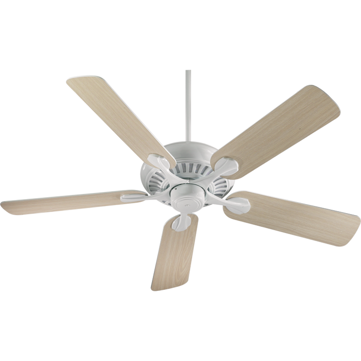 Quorum Pinnacle 91525-6 Ceiling Fan 52 in. - White, Washed Oak/White