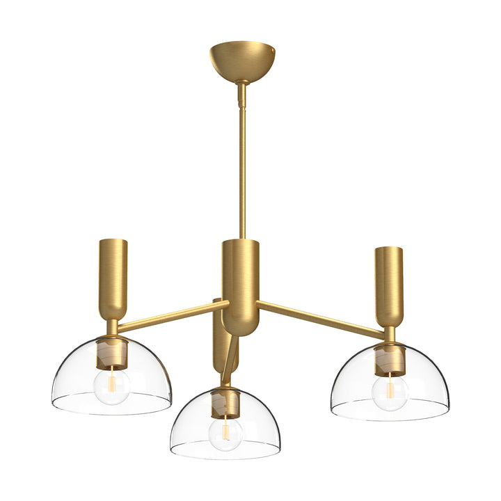 Alora Mood jude CH563335BGCL Chandelier Light - Brushed Gold/Clear Glass