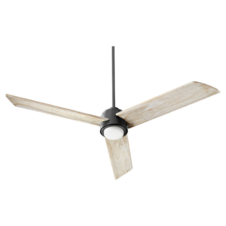 Quorum Trio 35603-69 Ceiling Fan 60 in. - Textured Black, Weathered Oak