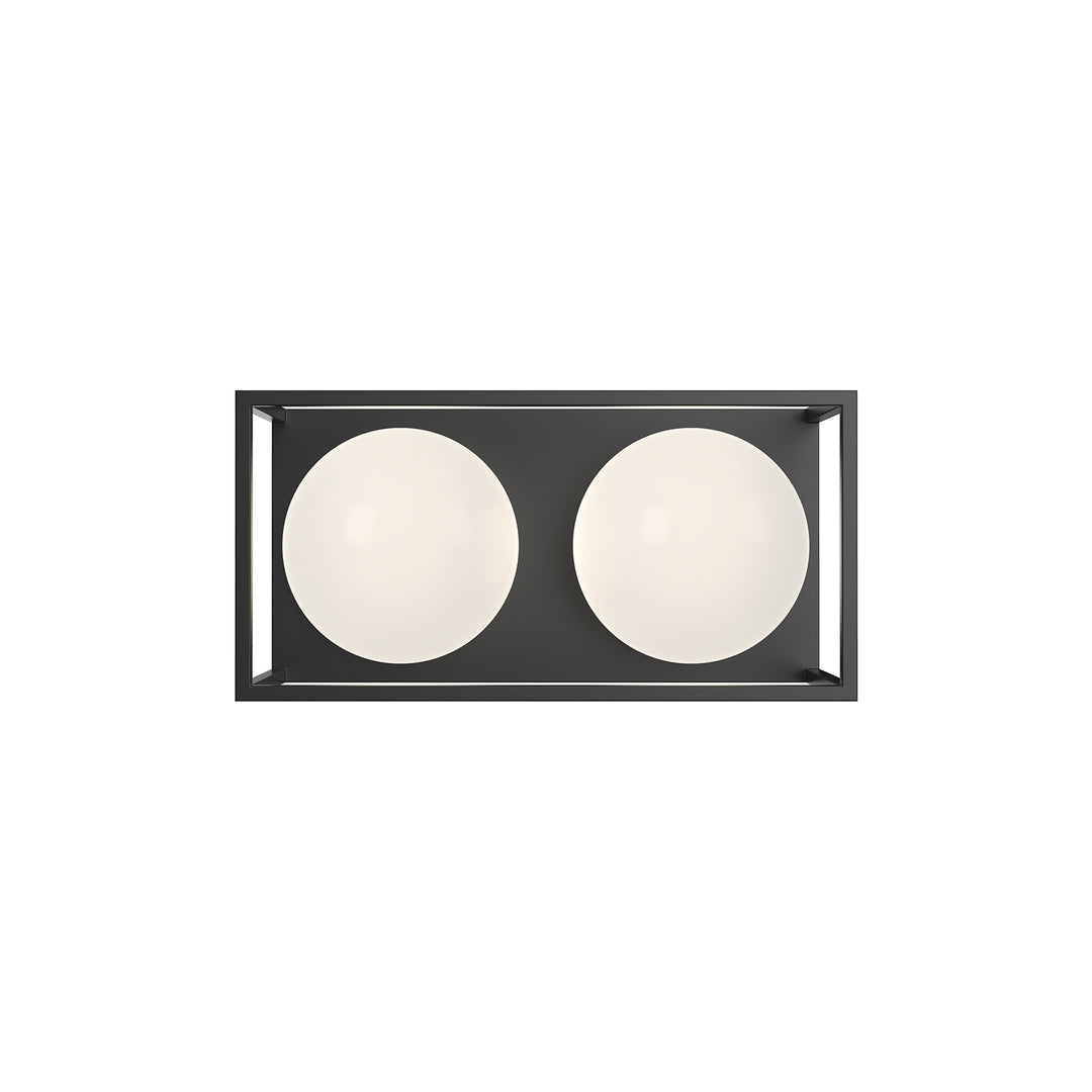 Alora Mood amelia VL519213MBOP Bath Vanity Light 10 in. wide - Matte Black/Opal Matte Glass