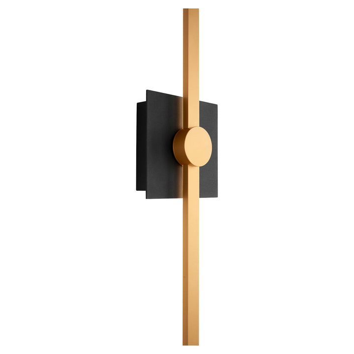 Oxygen Zora 3-52-1550 Wall Sconce Light - Black W/ Industrial Brass