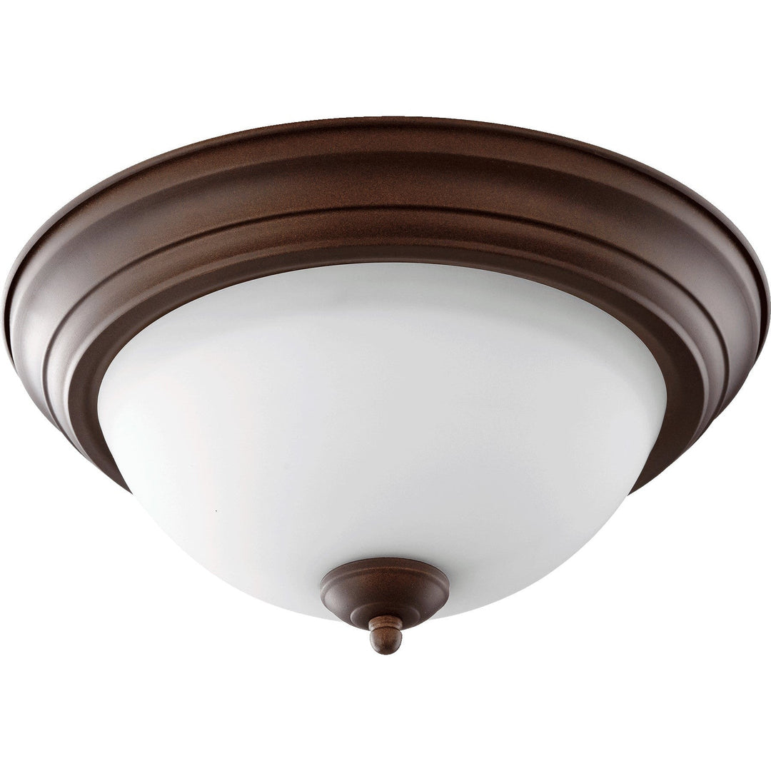 Quorum 3063 Ceiling Mounts 3063-13-86 Ceiling Light - Oiled Bronze W/ Satin Opal