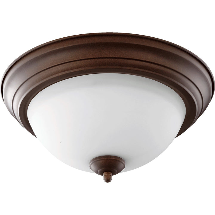 Quorum 3063 Ceiling Mounts 3063-13-86 Ceiling Light - Oiled Bronze W/ Satin Opal