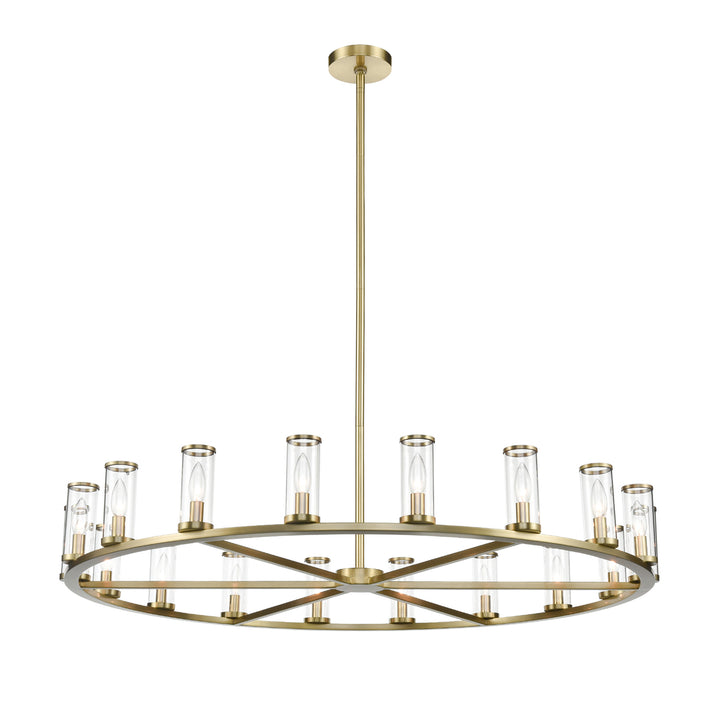 Alora revolve CH309018NBCG Chandelier Light - Clear Glass/Natural Brass