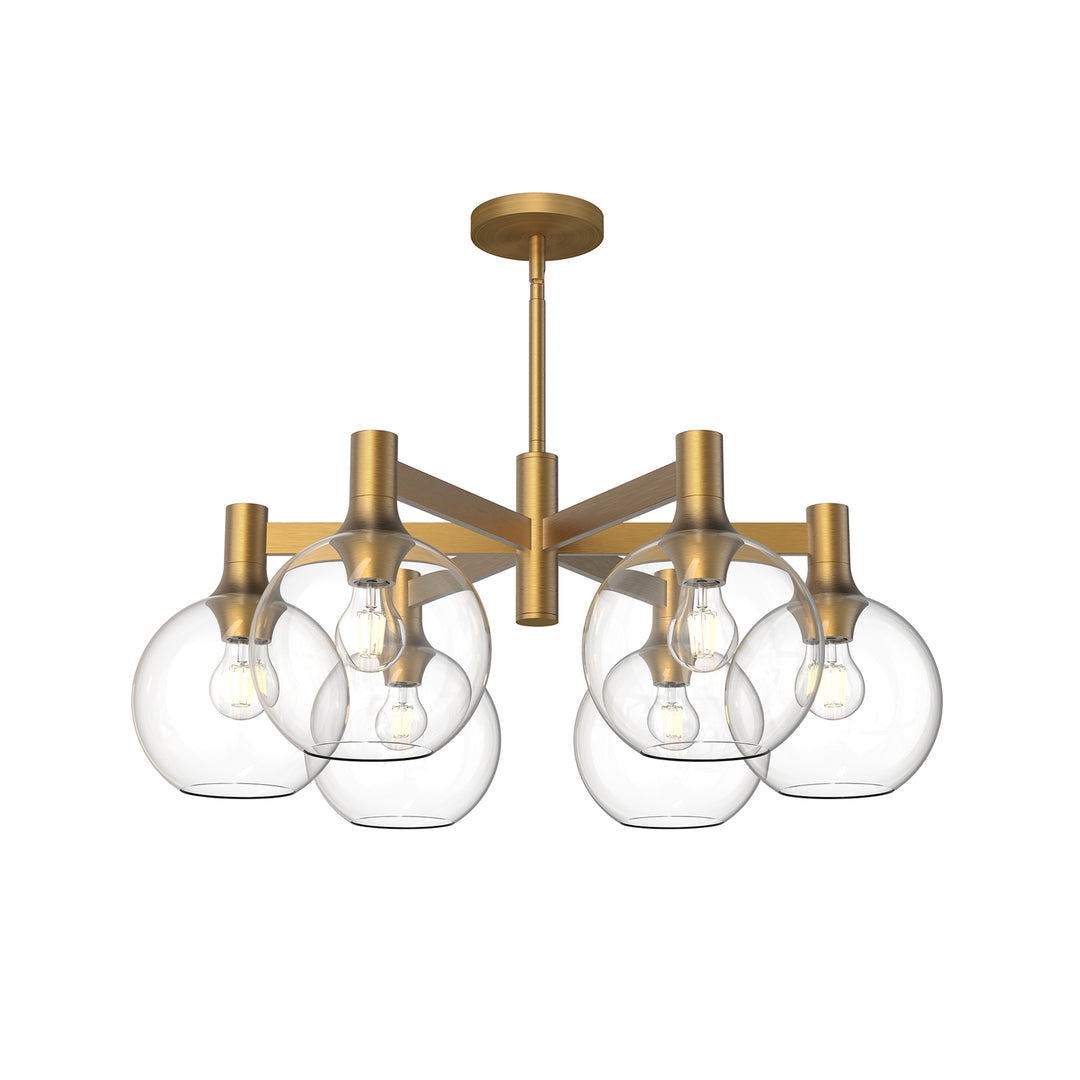 Alora Mood castilla CH506230AGCL Chandelier Light - Aged Gold/Clear Glass