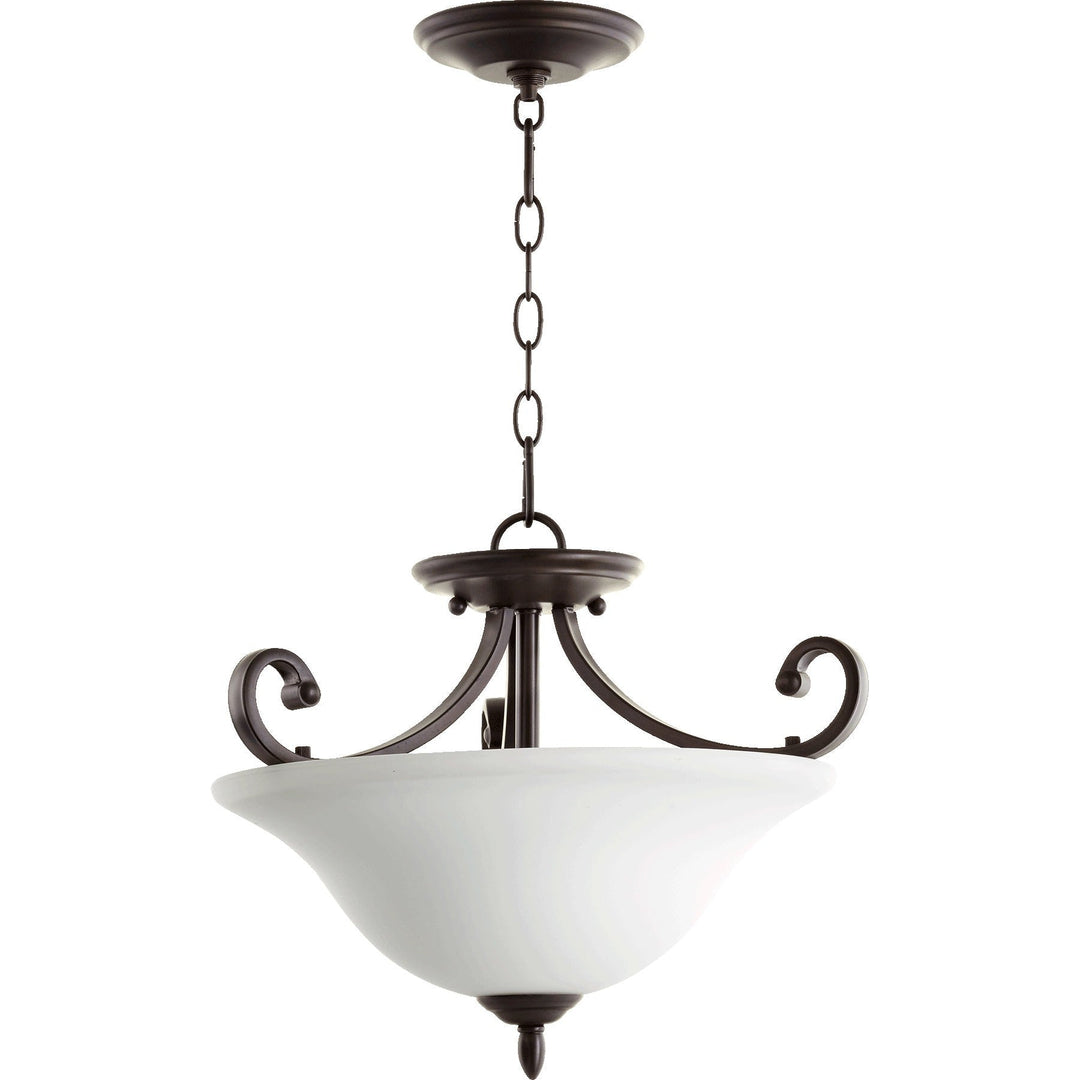 Quorum Bryant 2854-18186 Ceiling Light - Oiled Bronze W/ Satin Opal