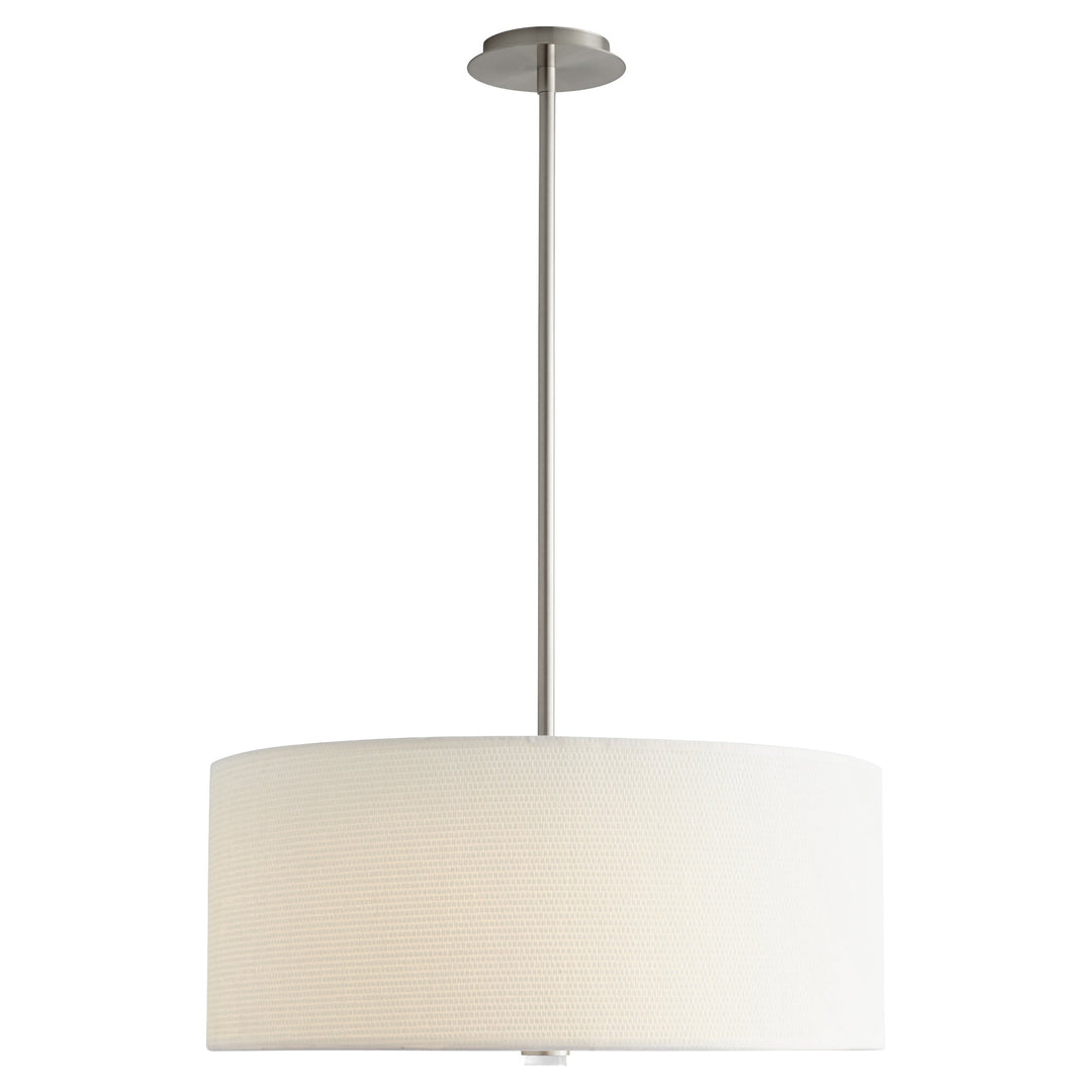 Oxygen Echo 3-639-24 Pendant Light - Satin Nickel W/ White Grass