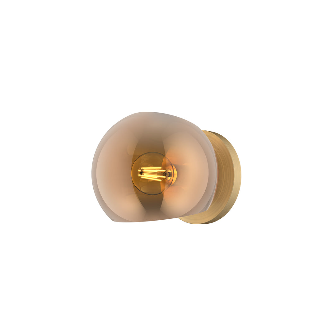 Alora Mood willow WV548006BGCP Wall Light - Brushed Gold/Copper Glass