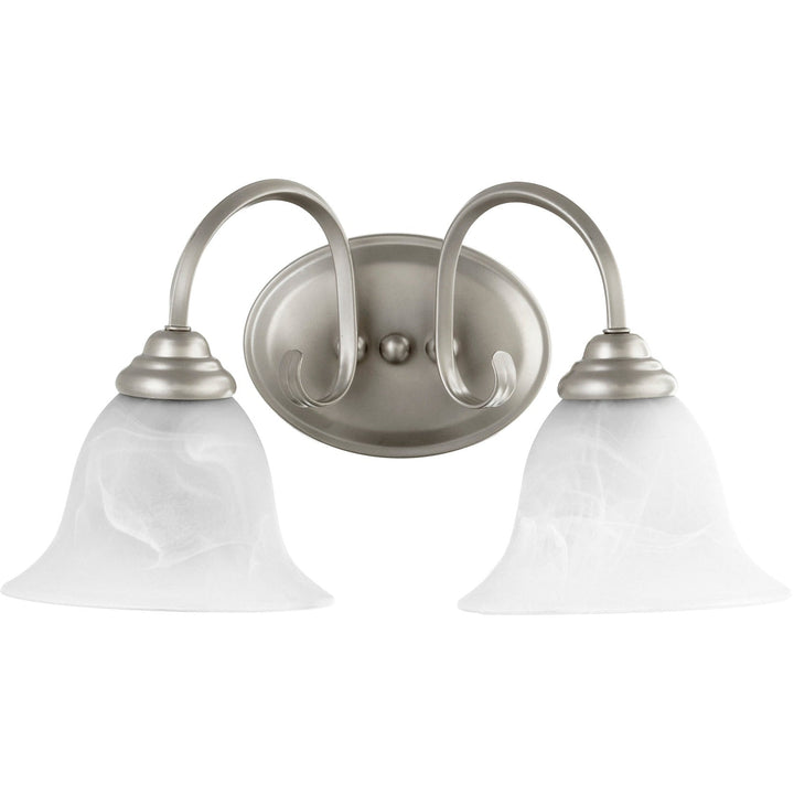 Quorum Spencer 5110-2-64 Bath Vanity Light 17 in. wide - Classic Nickel